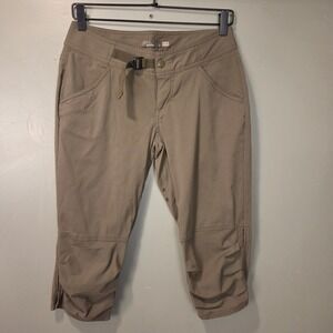 Prana Jasmine Knickers Capri Pants Size 2 Khaki‎ Green Active Boho Outdoors